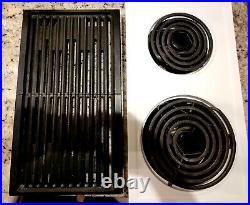 Vintage Jenn-Air Stainless 30 Electric Downdraft Drop-In Cooktop + Accessories